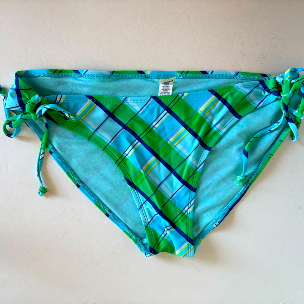 Old Navy Plaid Bikini Bottom with Side Ties